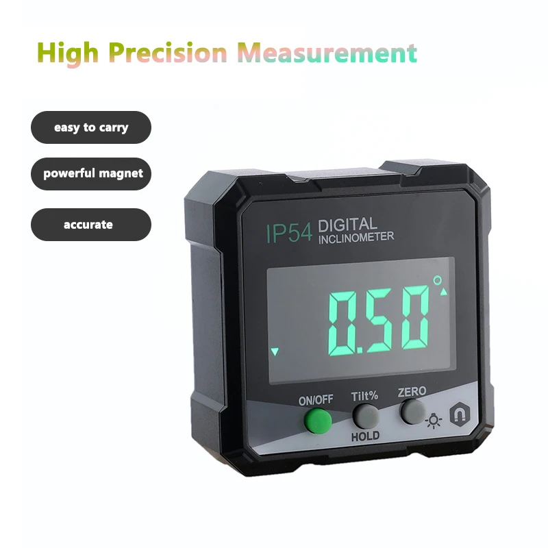 

Digital Inclinometer Angle Protractor Backlight Protractor IP54 Slope Meter Single-side Magnetic Electronic Goniometer