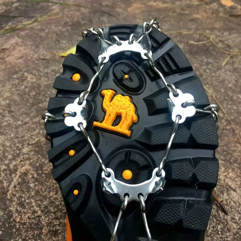 8 Teeth Climbing Crampons For Outdoor Winter Walk Ice Fishing Snow Shoes Antiskid Shoes Manganese Steel Shoe Covers Accessories