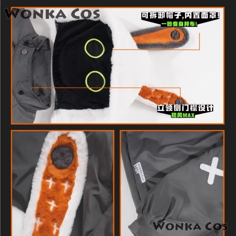 Игра Zenless Zone Zero Косплей Симпатичное ZZZ Eous Пальто Толстовка Зимнее Женщины Мужчины