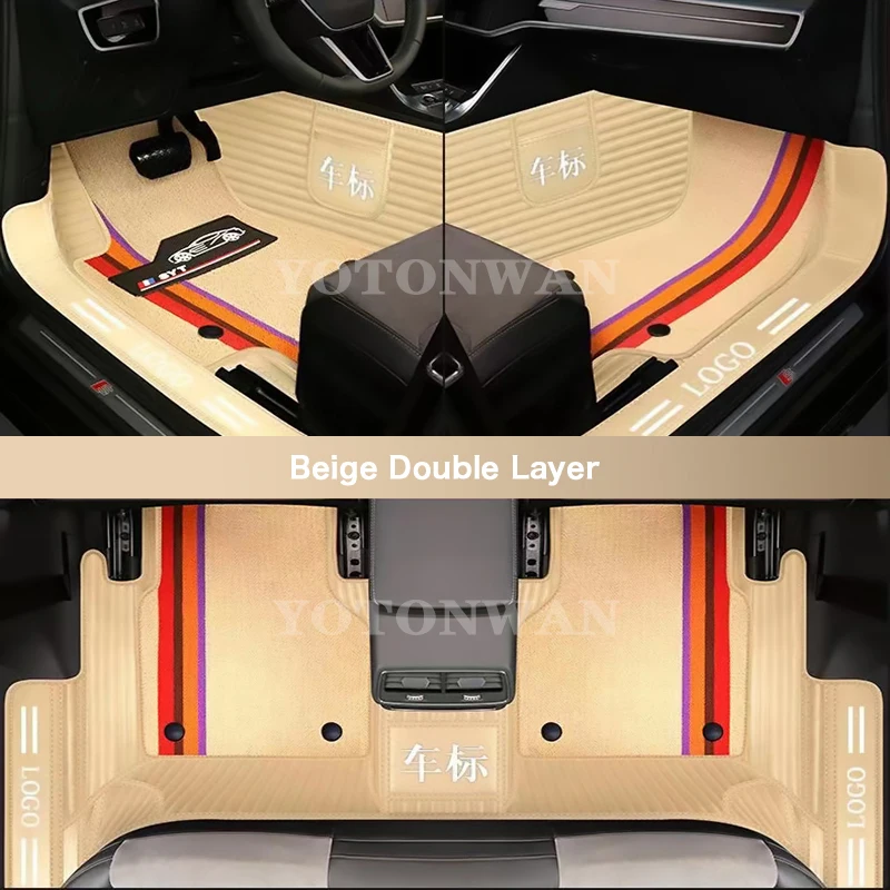 

WZBWZX 100％ Custom Leather Salon Logo 7D Car Floor Mats For Great Wall M4 Hover H3 Hover H6 Hover H6 Coupe X200 Car Carpet