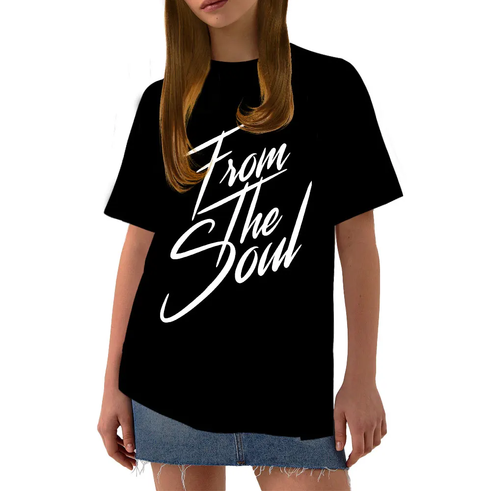 

Women Fashion Black T-shirt Letters And Crown Printed Clothes Lady Graphic T Shirt Harajuku Tops Casual Oversized T-shirt Female