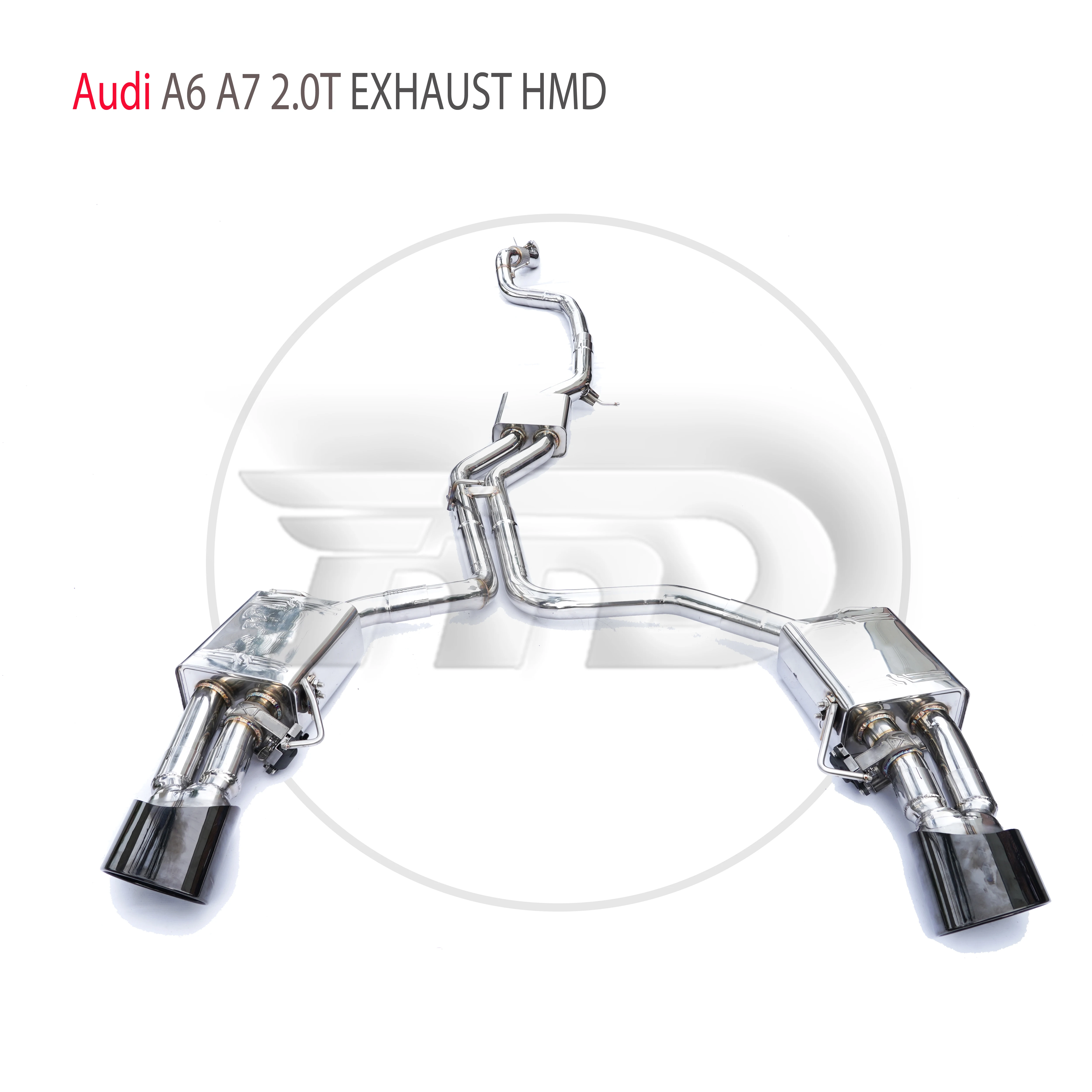 

HMD Stainless Steel Exhaust System Performance Catback for Audi A6 A7 C8 2.0T Auto Accesorios Valve Muffler With RS Style Tips