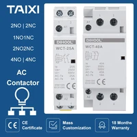 household ac contactor wct 25a 63a din rail installation 2no 2nc 1no1nc 2no2nc 4no 4nc circuit breaker appearance