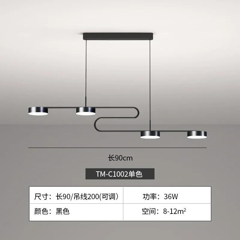 

Минималистичный кухонный обеденный стол, подвесной светильник, светодиодные люстры для бара, отдыха, домашний декор, черные подвесные светильники