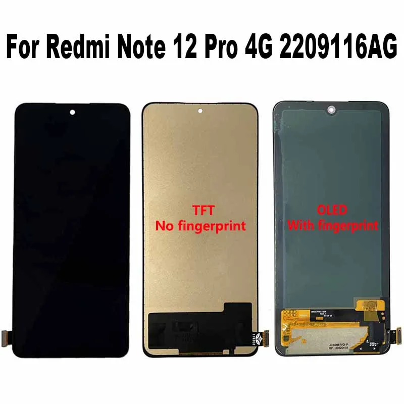 Для Redmi Note 12 Pro 4G ‎2209116AG ЖК-дисплей кодирующий преобразователь сенсорного экрана в