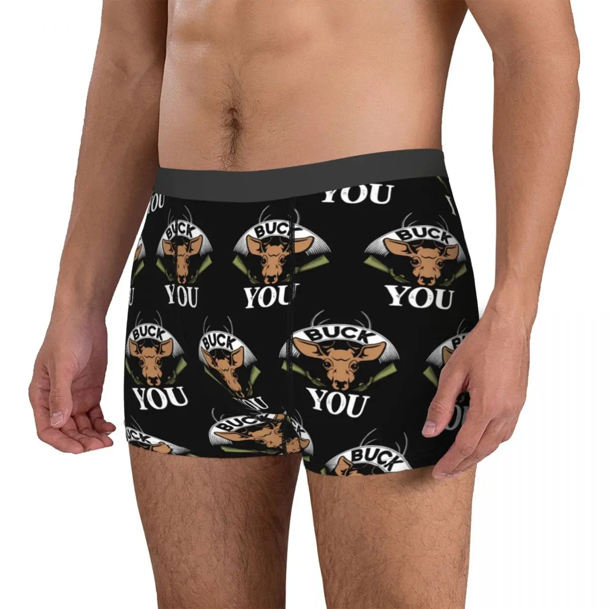 

Забавное нижнее белье с оленем, мужские трусы для охоты, дизайнерские сексуальные мягкие боксеры, шорты высокого качества, короткие шорты