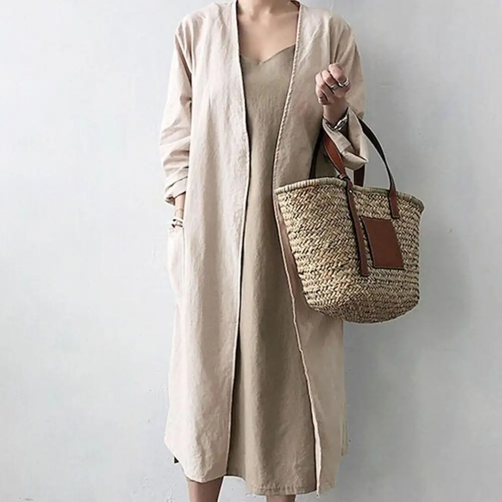 Сказочная осенняя куртка с открытым стежком мягкое пальто макси в молодежном