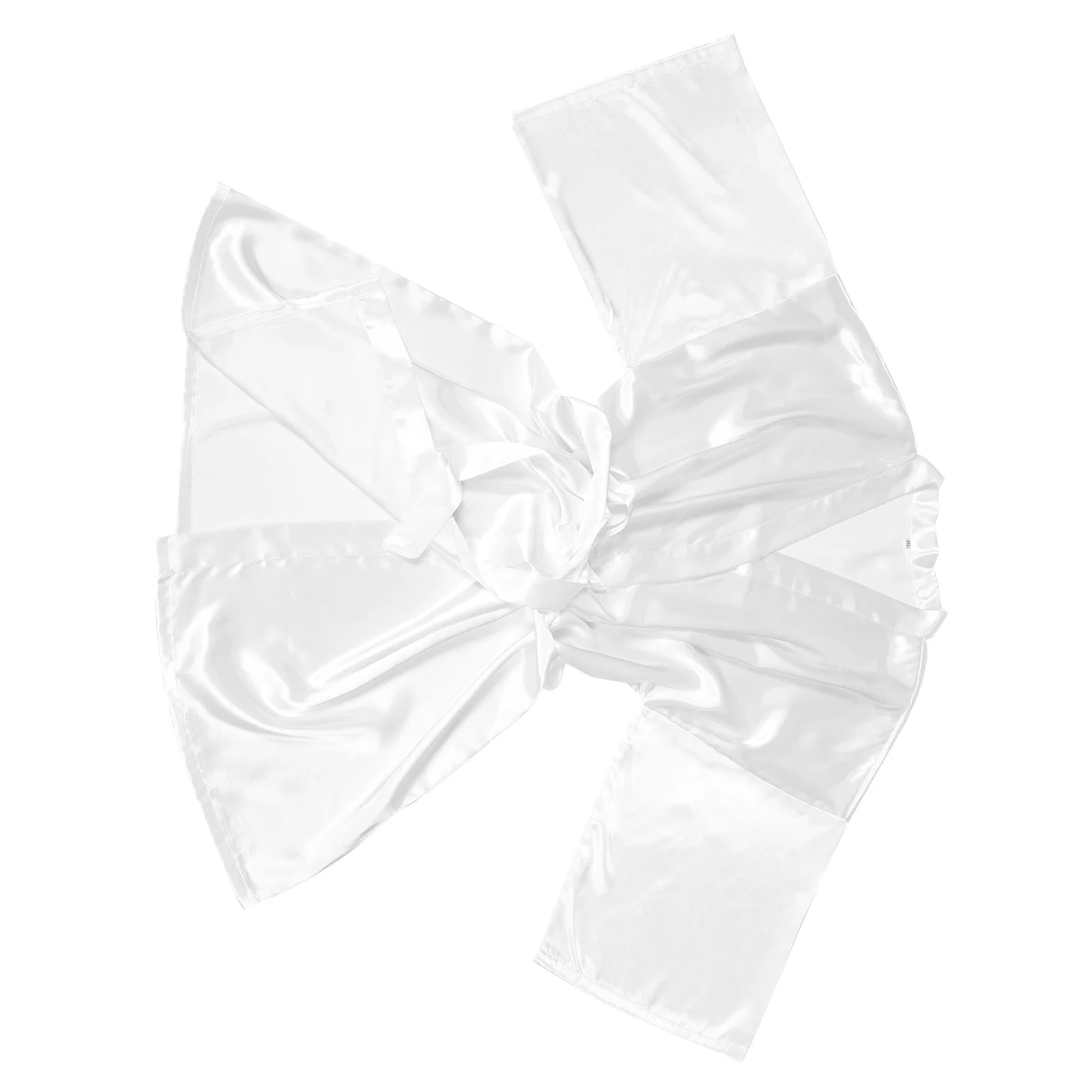 Cardigan Women Trendy Silk Robe Short Bridal Glossy 142x94cm Wedding Bride White Robes