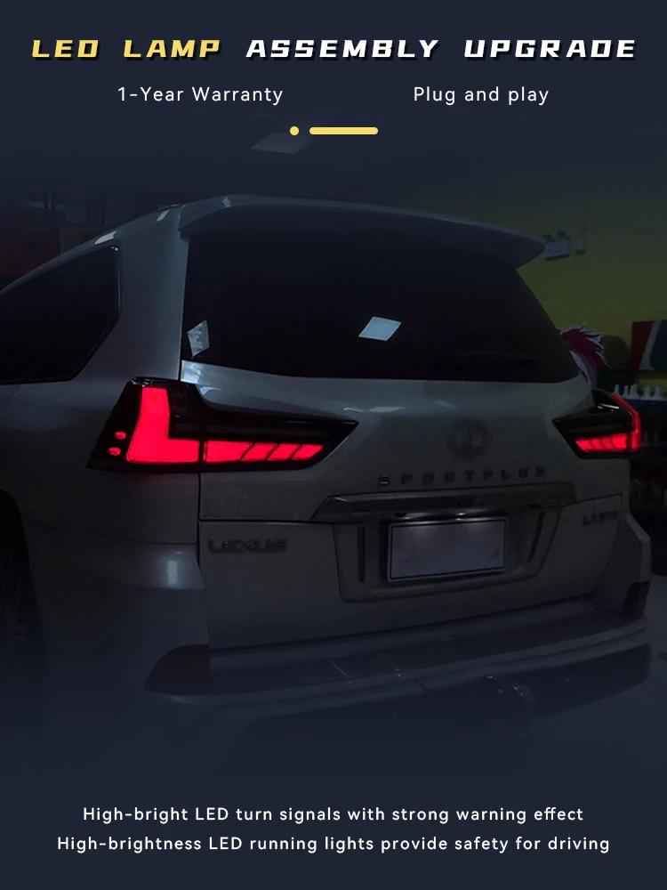 Задние фонари для Lexus LX 570 LX570 светодиодный 2016-2020 модифицированные задние запуска