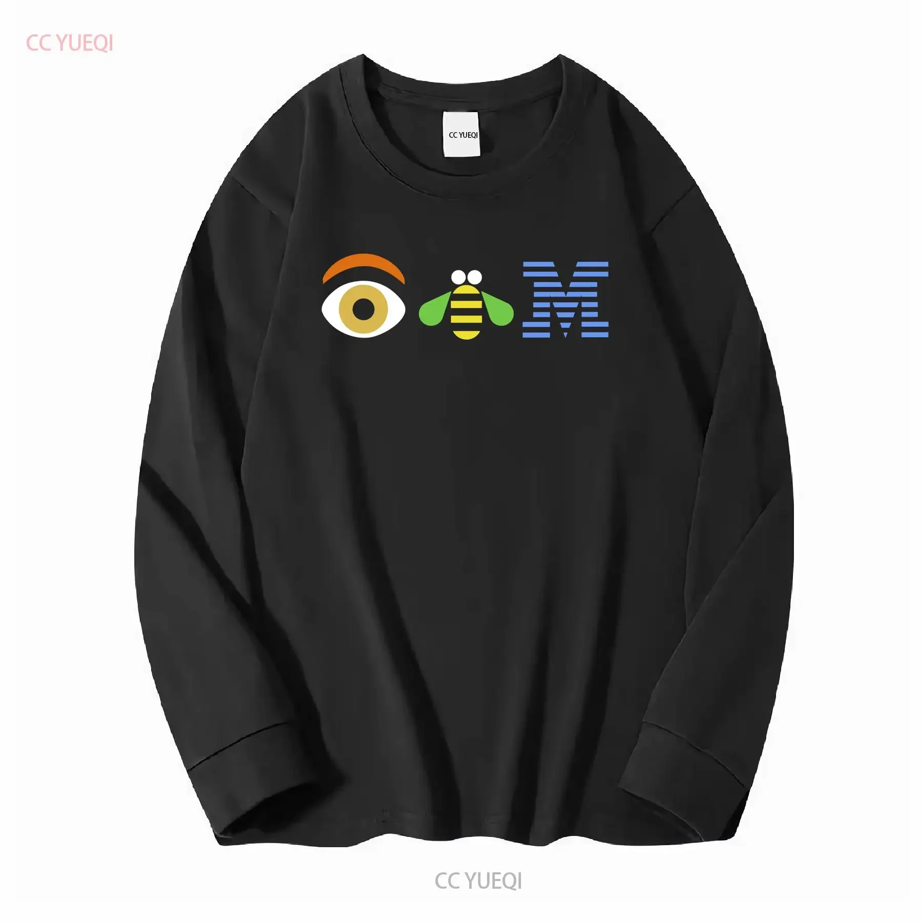 Фото НОВАЯ потрясающая футболка IBM Computers с логотипом Eye Bee M Technology, 2XL для взрослых, черная, с длинными или короткими рукавами, винтажная, универсальная №3