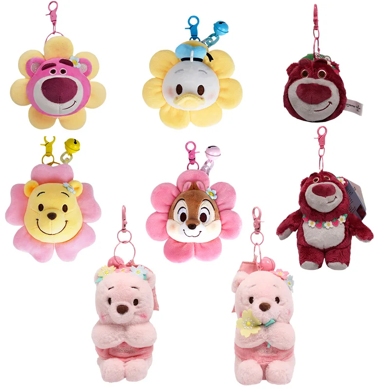 

Cute Cartoon Genuine Disney Plush Doll Lotso Pooh Bear Mickey Mouse Kawaii School Bag Pendant Children's Toys Birthday Gift