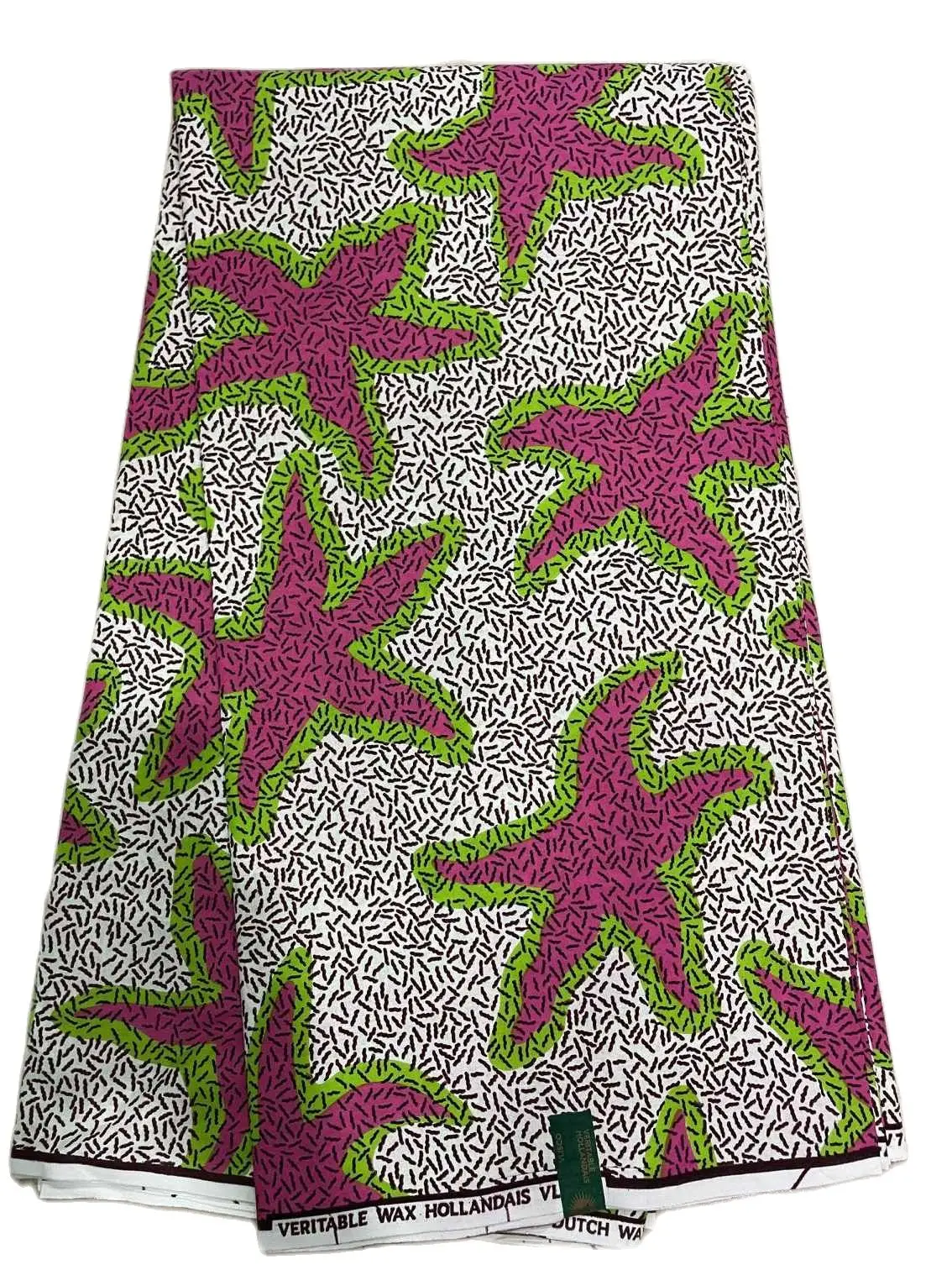Veritable Super-W Guaranteed Super Real Wax Print Fabric Dutch Hollandais Pagne Africa Dress 100% Cotton Wax Pagne Tissu VLA101