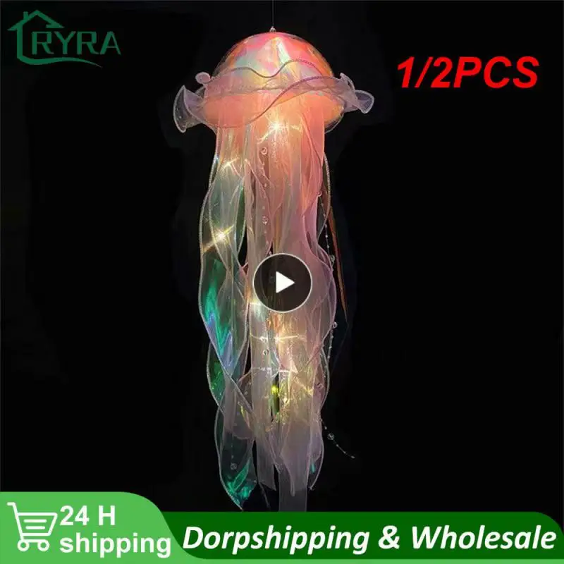 

1/2 шт. лампа из медузы, портативная Цветочная лампа, декоративная лампа для декора комнаты для девочек, ночник для спальни, украшение для дома