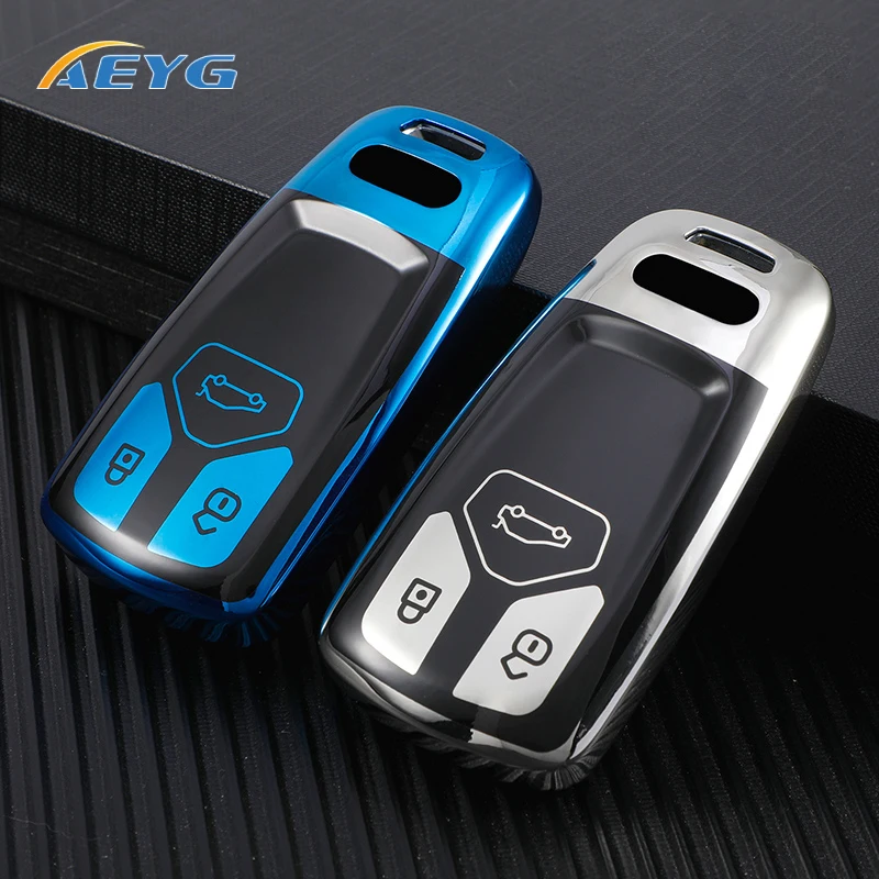 

TPU Car Key Case Cover Shell Fob For Audi A4 B9 A5 A6L A6 S4 S5 S7 8W Q7 A4L 4M Q5 8S TT TTS TFSI RS Coupe Key Protector Holder