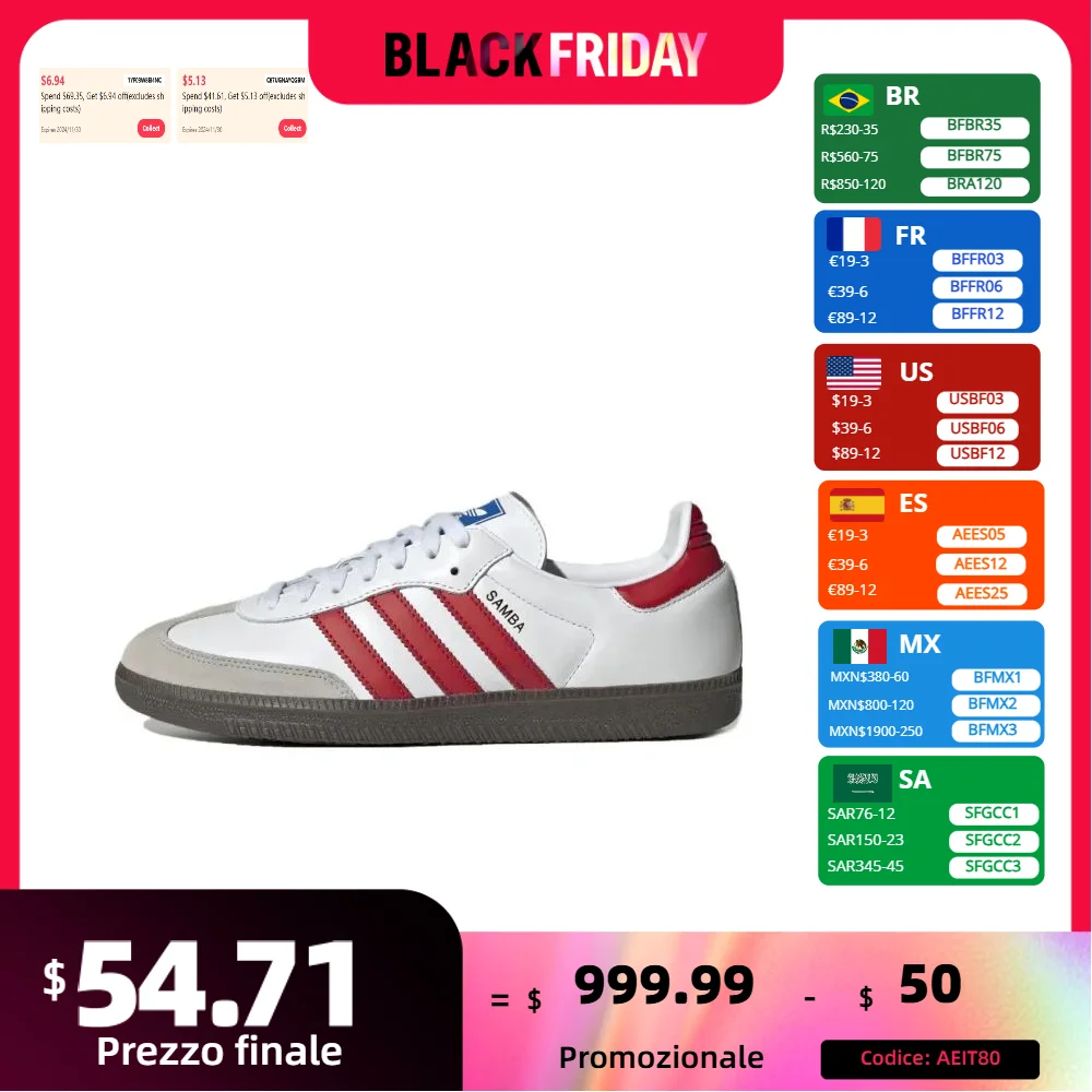 Кроссовки Adidas Samba OG унисекс р.38-44 цвета в ассортименте