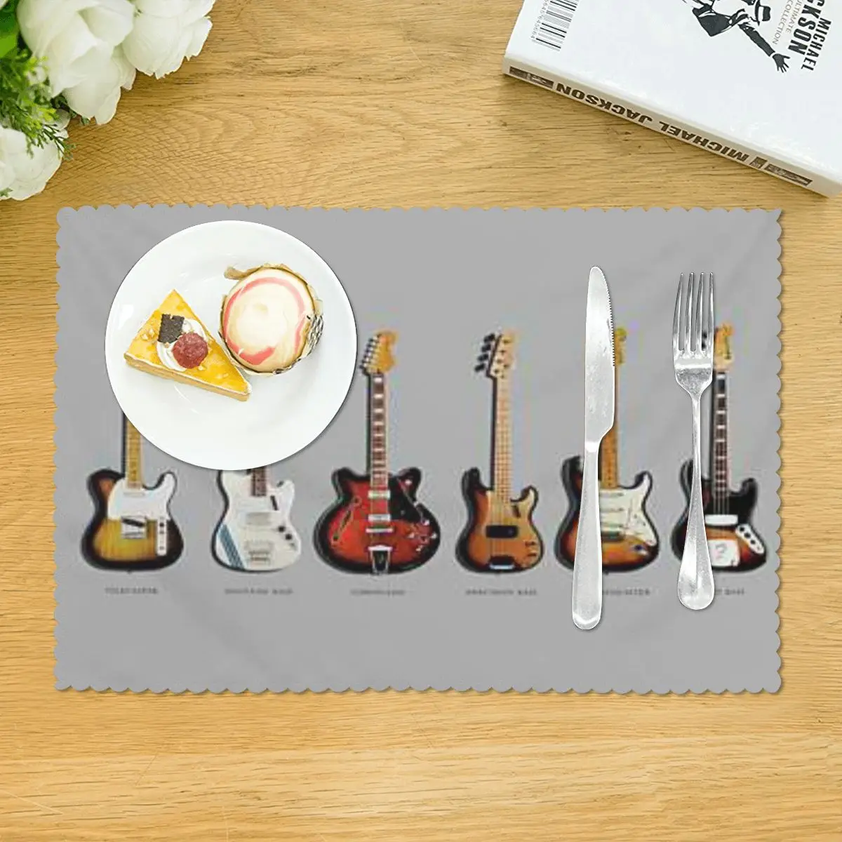 Коллекция крыла гитары Марк Роган прозрачная обеденная тарелка коврик четыре листа кухонные декоративные подставки для очков