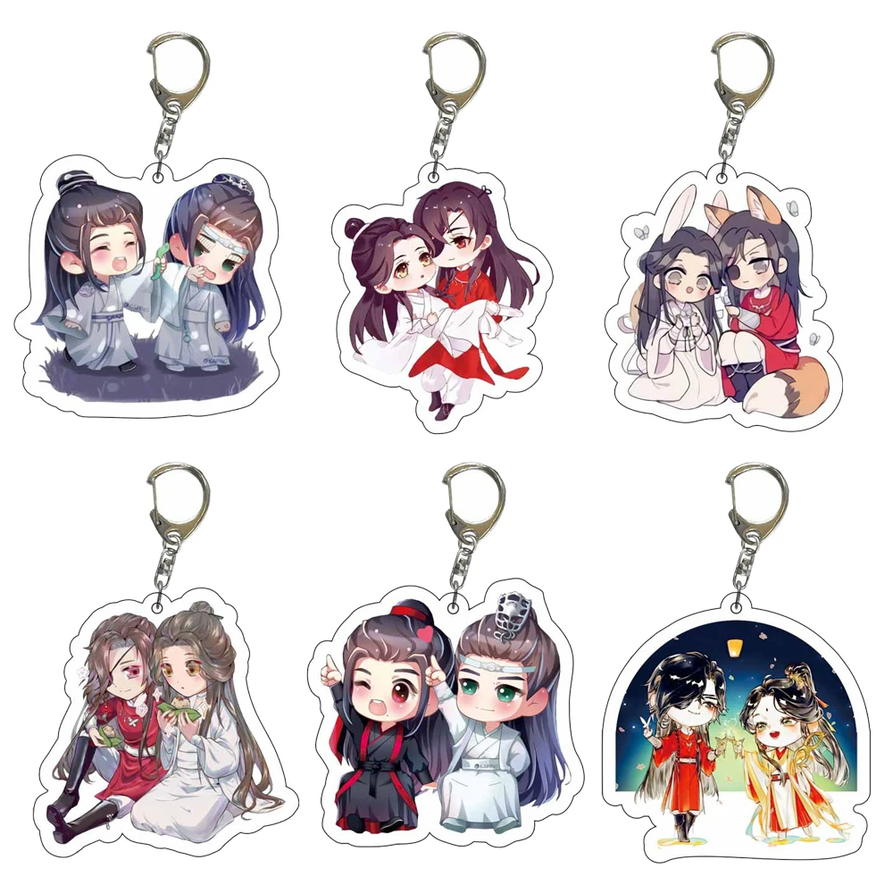 

Anime Heaven Official’s Blessing Tian Guan Ci Fu Xie Lian Hua Cheng Cosplay Keychain Cute Arcylic Pendant Toys Keyring Cartoon