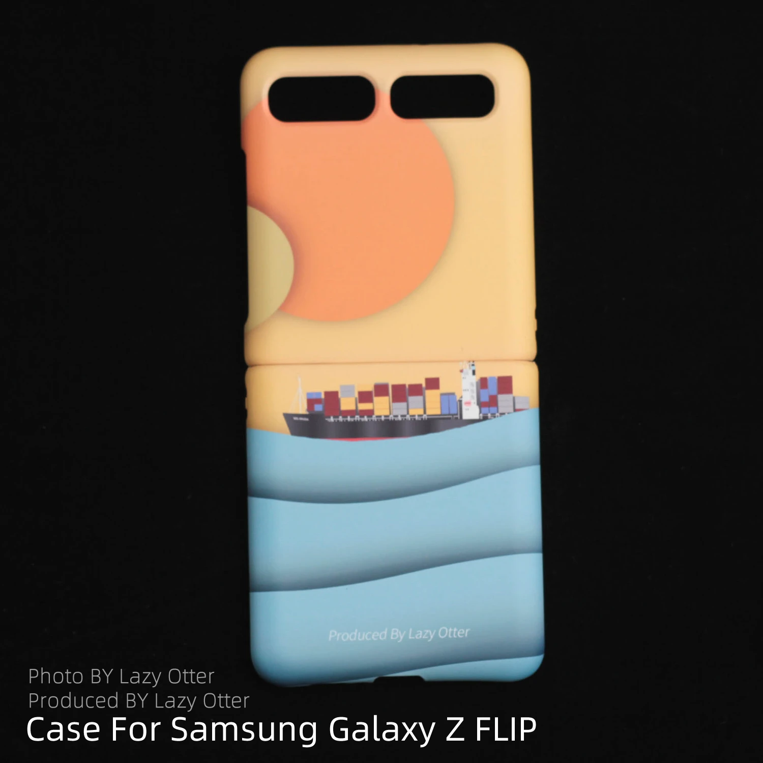 

Флип-чехол для Samsung Galaxy Z, флип-чехол для Galaxy Z, Новый чехол для телефона с мультяшным котом для девочек, оригинальный дизайн, корабль и море