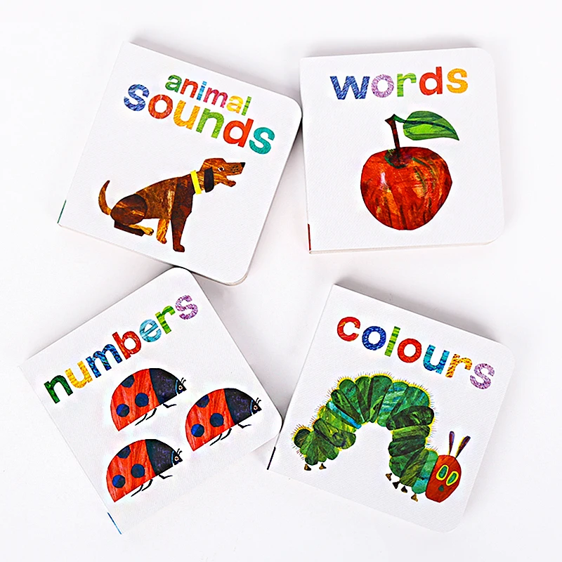 

Little Learning Library English Picture Mini Cardboard Book for Kids Baby Early Educational Animal Number Colour Words Baby Gift