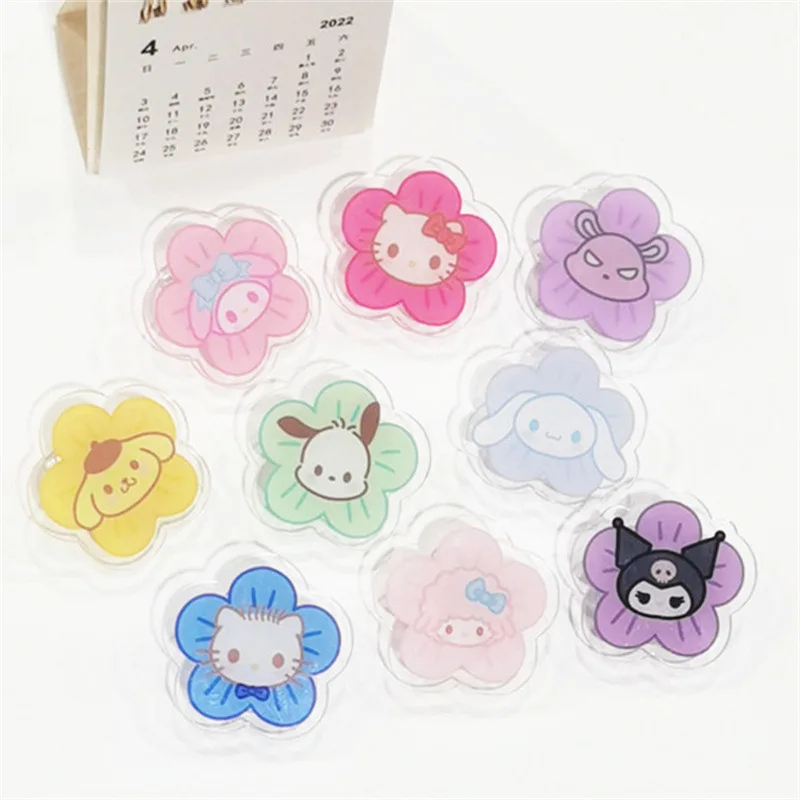 

Sanrioed Kawaii Мультфильм Mymelody Kuromi Cinnamoroll прозрачный акриловый зажим тест данных зажим для бумаги полипропиленовый зажим студенческий подарок