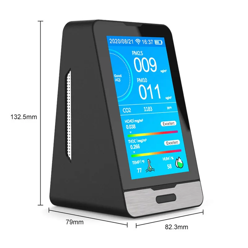 

Лидер продаж, монитор для настольного компьютера, монитор температуры и влажности, инфракрасный детектор PM1.0 PLS-MD73Bwifi