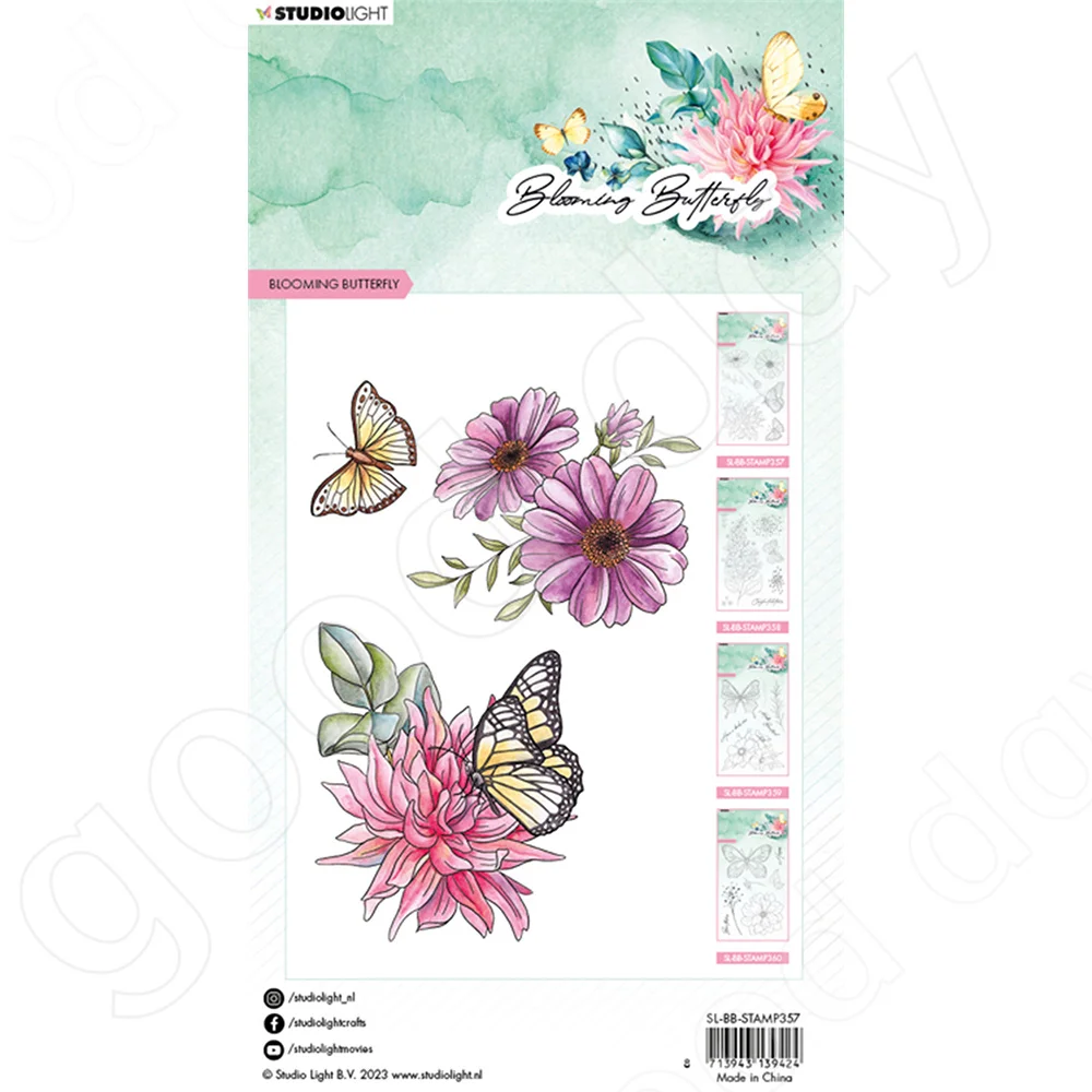 

Blooming Butterfly 2023 New Arrival Clear Stamps Scrapbook Diary Decoration Embossing Template Diy Greeting Card Handmade