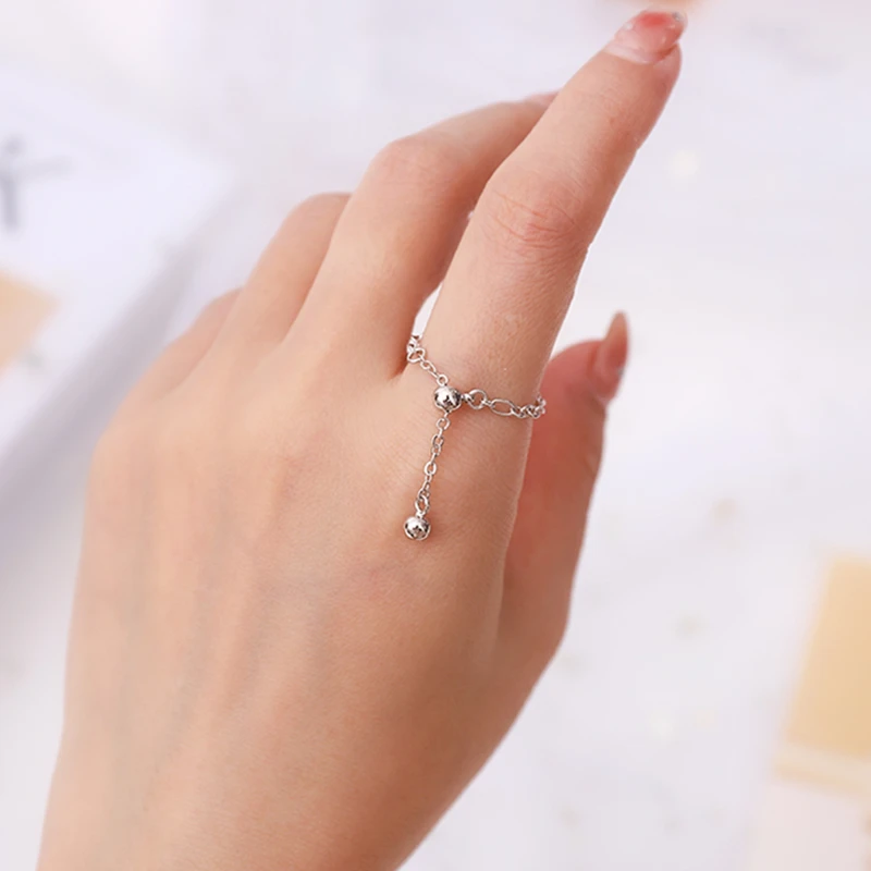 

Long Tassel Rings for Women 2022 Fashion Index Finger Rings Creative Design Adjustable Chain Rings With Heart Pendant Girl Gift
