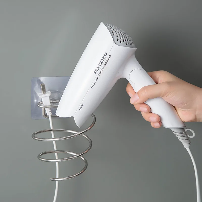 

EW No Punch Stainless Steel Hair Dryer Rack Bathroom Shelf
