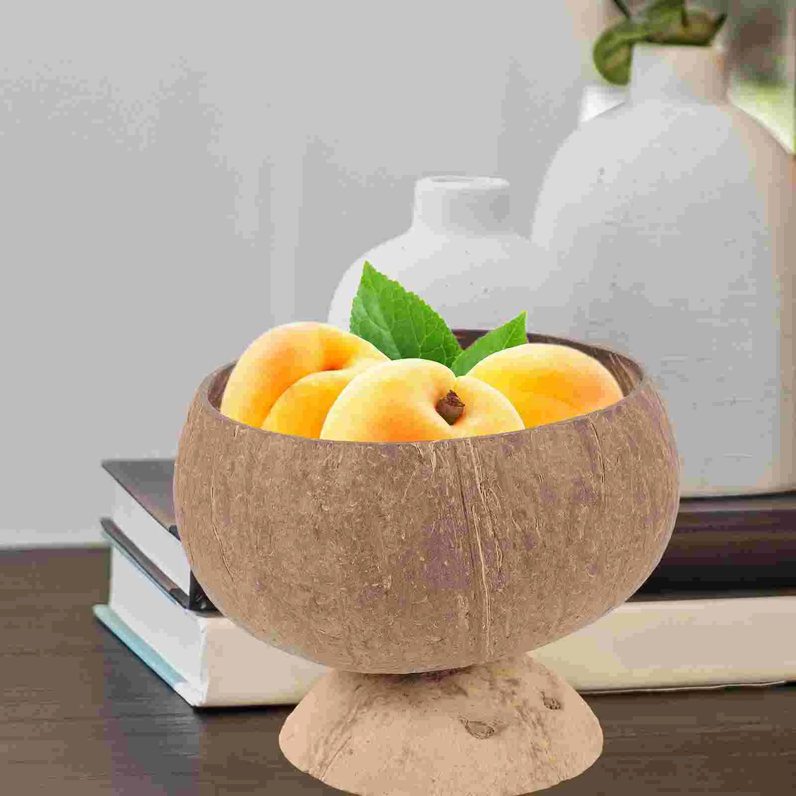 

Coconuts Shell Bowl Household Fruit Novelty Bowls Food Container Decorative Salad Dessert Made Decorate