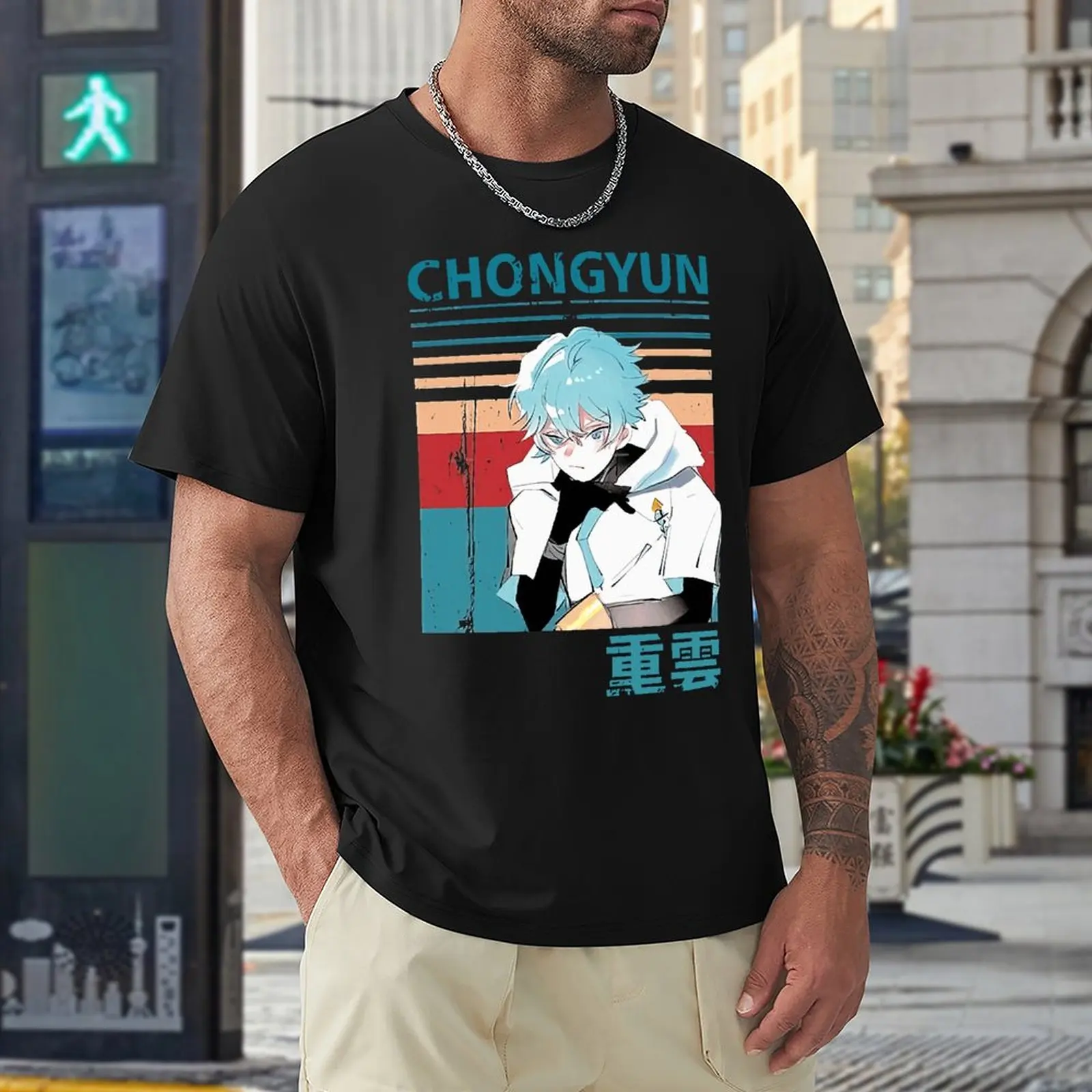 

Games Genshin Impact CHONG YUN T Shirts Men Shirt Fashion Clothes Graphics Sweatshirt 100% Cotton TShirts Tee Top