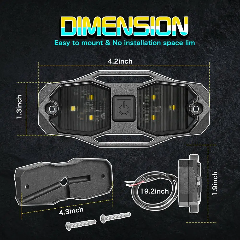 12 В светодиодный автомобильный купольный светильник с переключателем и защитной