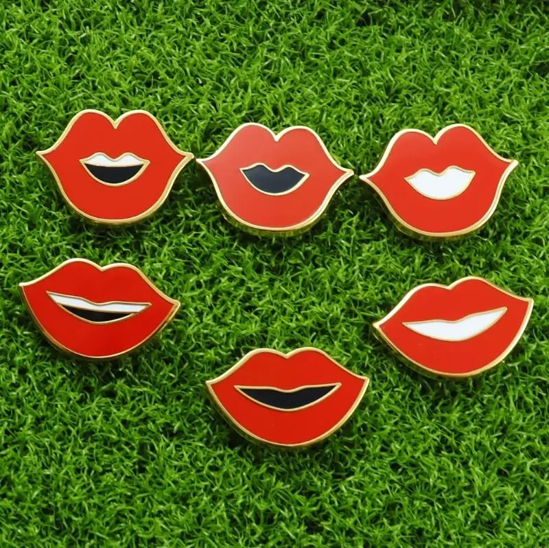 U4LF Lips Emale Brooch Pin
