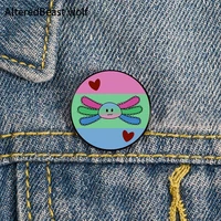 cartoon polysexual pride axolotl pin custom funny brooches shirt lapel bag cute badge cartoon enamel pins for lover girl friends