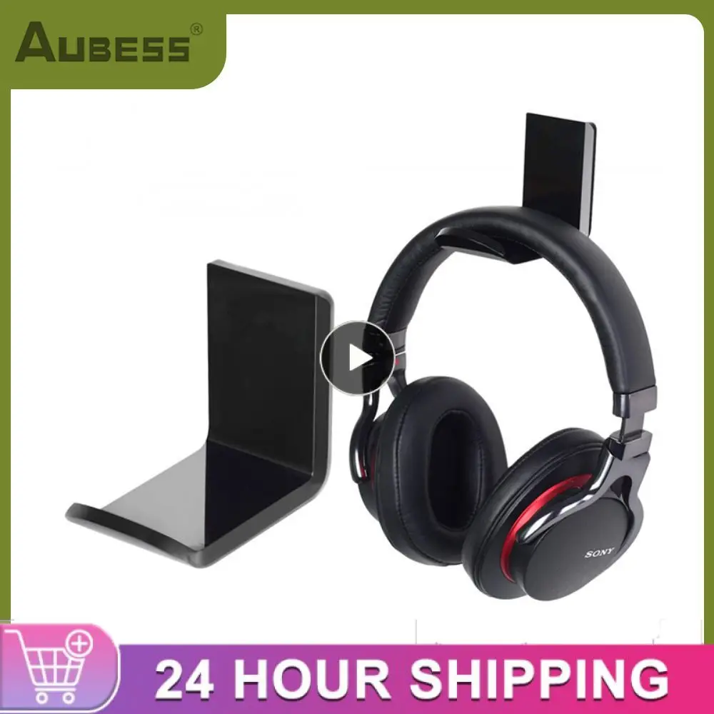 

Black Desktop Headset Bracket Multifunctional Display Rack Universal Headphone Office Hanger For Offices Rooms Acrylic Portable