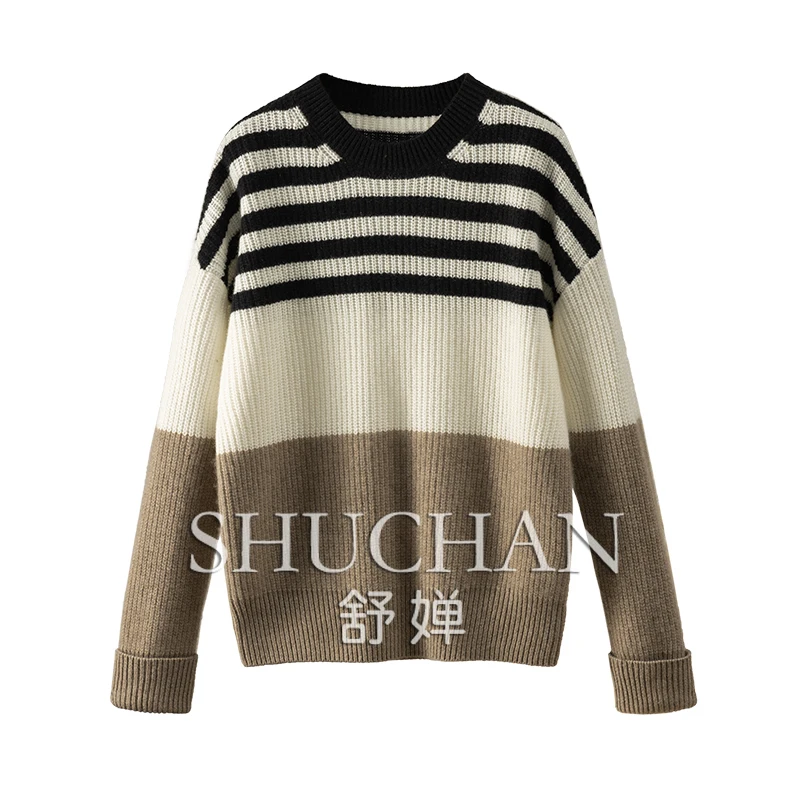 Новый кашемировый свободный женский свитер