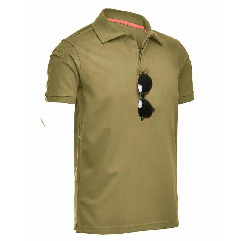 

Special Forces Tactical T-shirt Men Casual Short Sleeves Lapel Loose Elastic Summer T Shirt Quick-Drying Sportswear Clothing Top
