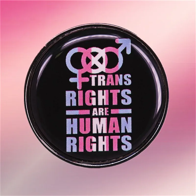 

Whatever Trans Rights Are Human Rights Enamel Brooch Pin Jacket Lapel Metal Pins Brooches Badges Exquisite Jewelry Accessories