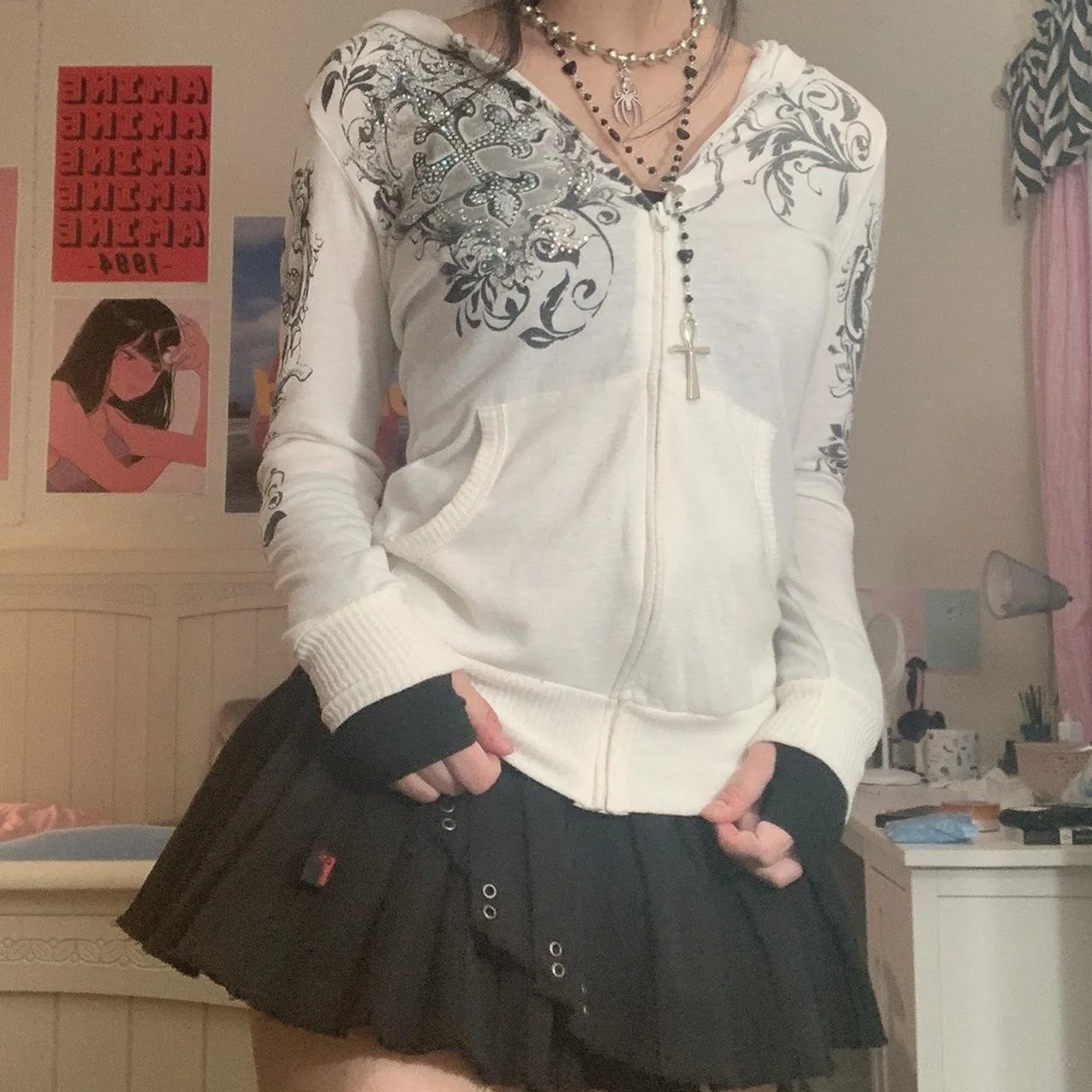 

Женский свитшот с длинным рукавом и карманами, в стиле ретро