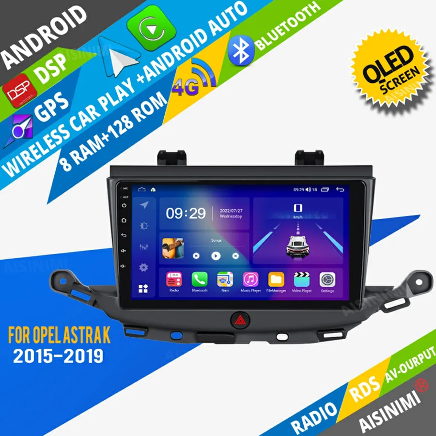 

AISINIMI Android Car Dvd Player navigation For Opel ASTRA K 2015 - 2019 car radio Car Audio Gps Multimedia Stereo Monitor