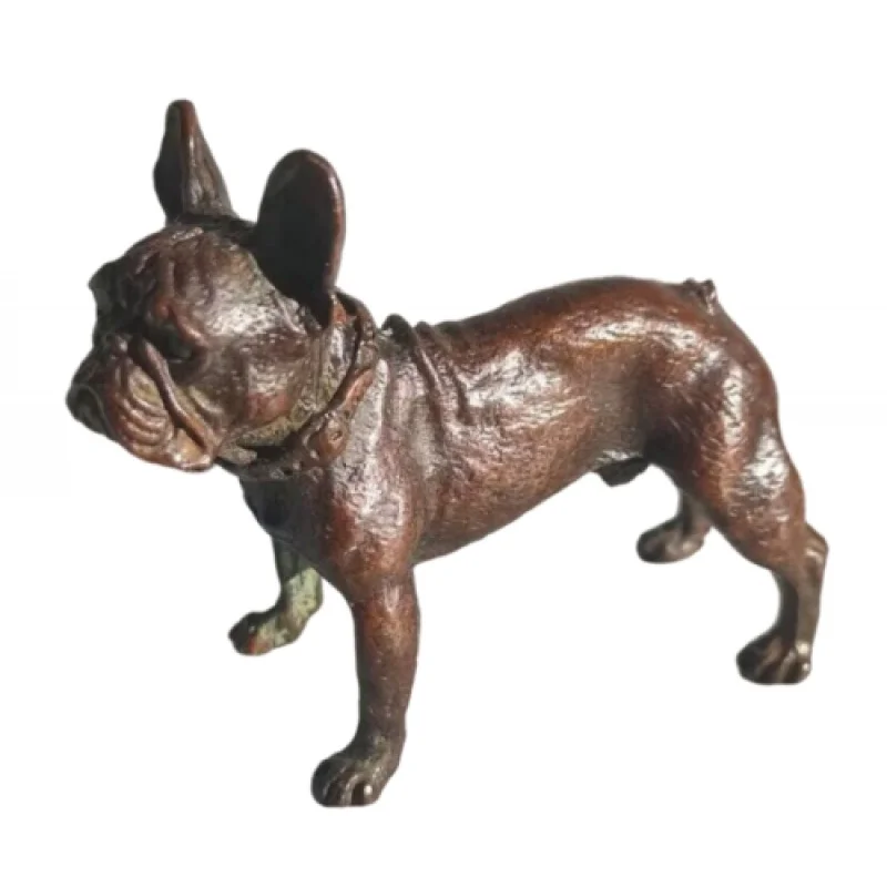 

Bronze Chapus Dog brave statue Mini Shar Pei dogs Bulldog Wangcai Fortune Dog