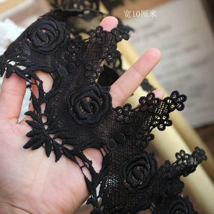 Аппликация из кружевной ткани с вышивкой швейное ремесло полиэстера белая