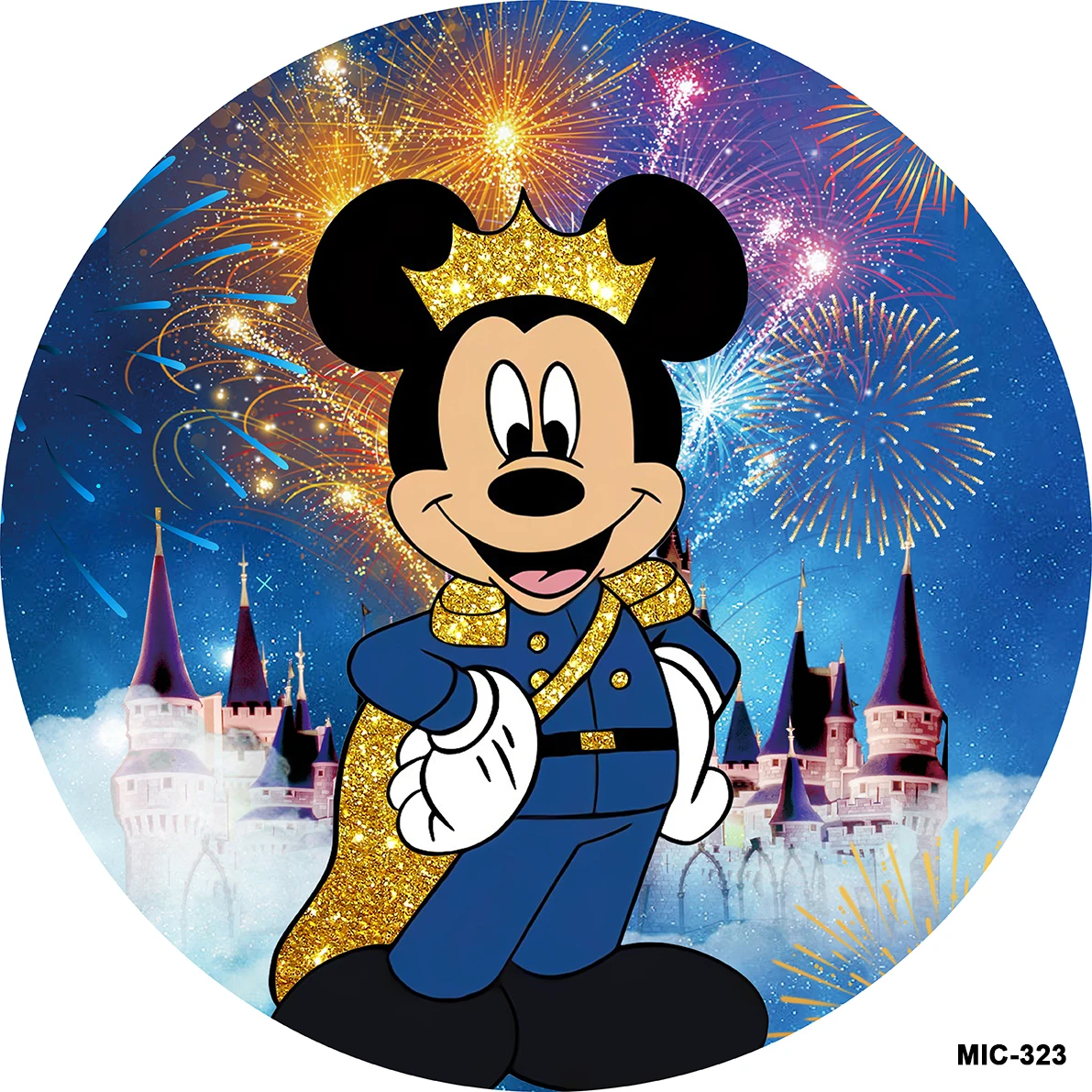 

Disney Mickey Mouse Round Photography Backdrop Child Birthday Circle Photography Background Cartoon Photocall Photozone
