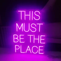 neon sign this must be the place letter neon light sign for wedding wall birthday shop bar decoration neon led lights room decor