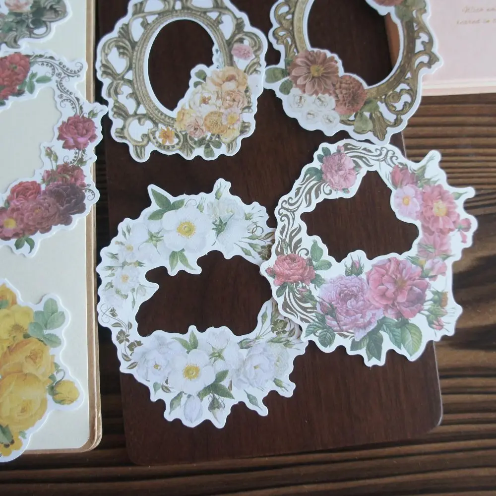 10 листов Алиса история красочный цветок зеркальная рамка дизайн крафт бумага