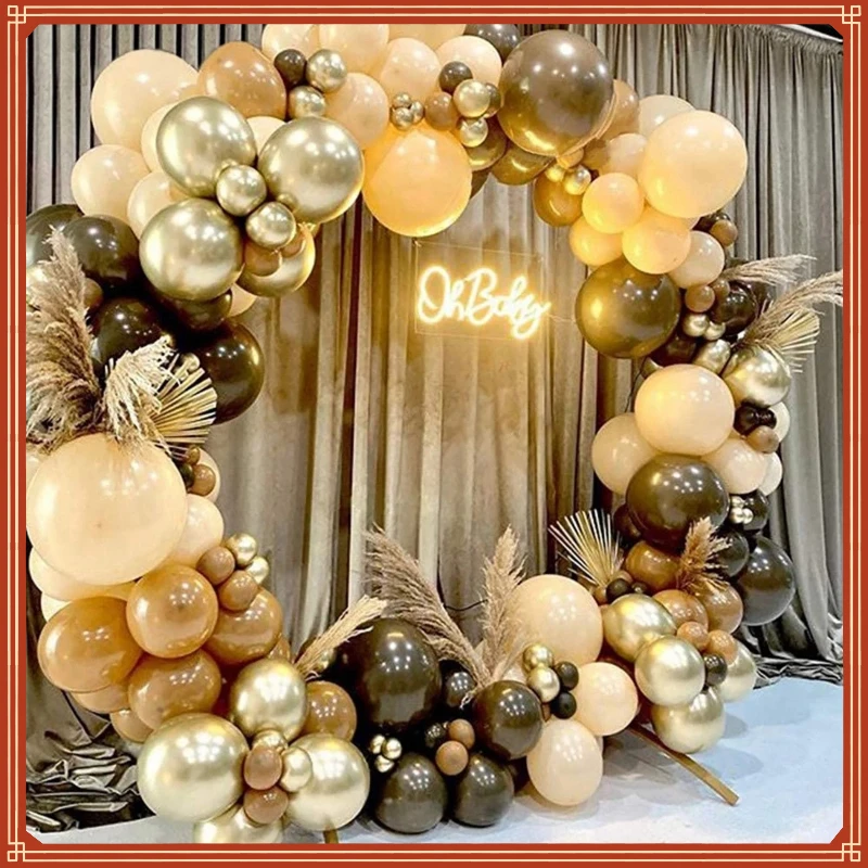 Коричневая гирлянда с воздушными шарами украшения для дня рождения детский