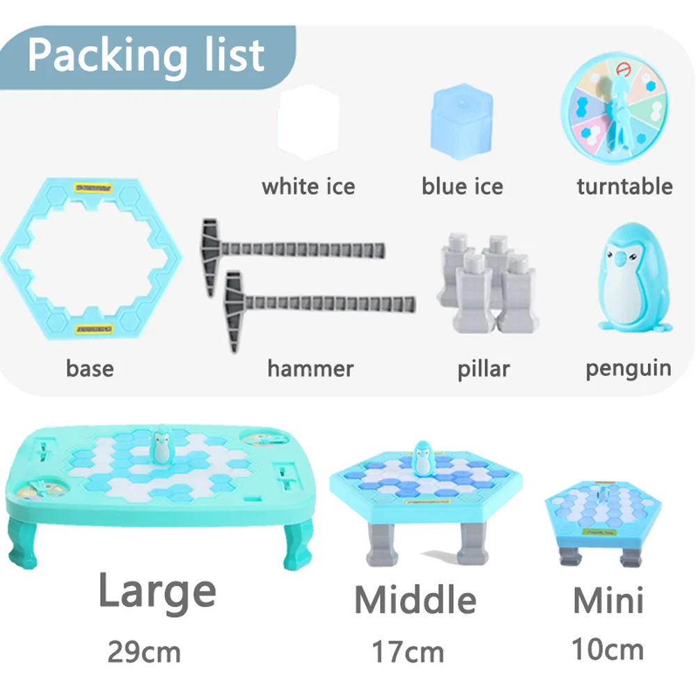 Забавная мини-ловушка для детей в виде пингвина домашняя детская настольная игра