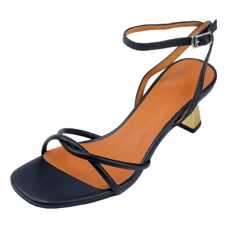 

Женские босоножки Dilalula на высоком каблуке, весна-лето, Новое поступление, узкие ремешки из натуральной кожи, женские босоножки