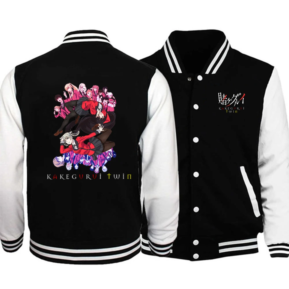 

Yumeko Jabami Pullovers Hoodies Sweatshirts Baseball Uniform Anime Kakegurui Twin Hoody Streetwear Tops Men Hoodies