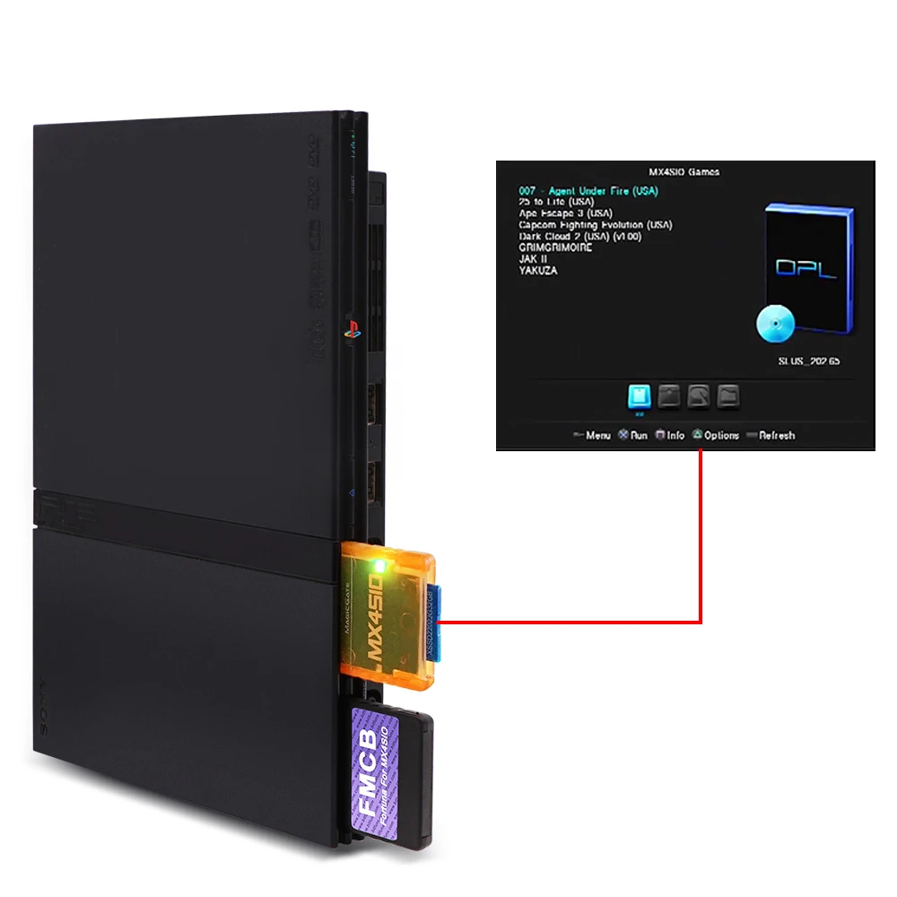 Фото Карта OPL 1.2.0 для MX4SIO, SIO2SD, TF/SD, адаптер для игровых консолей Playstation2 Slim №2