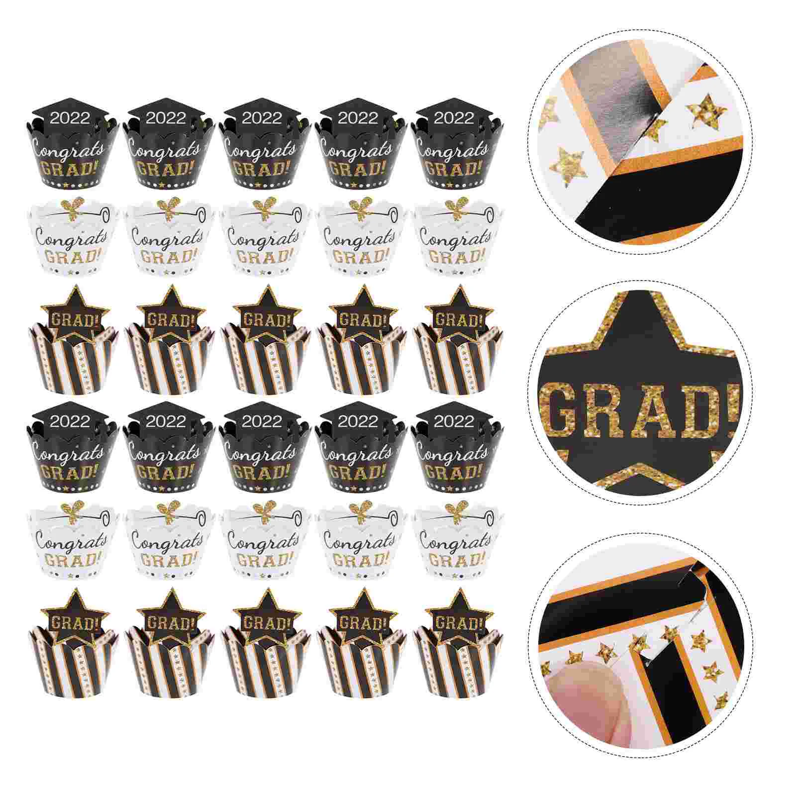 3 набора для выпускного торта искусственная бумага украшение хлебобулочных